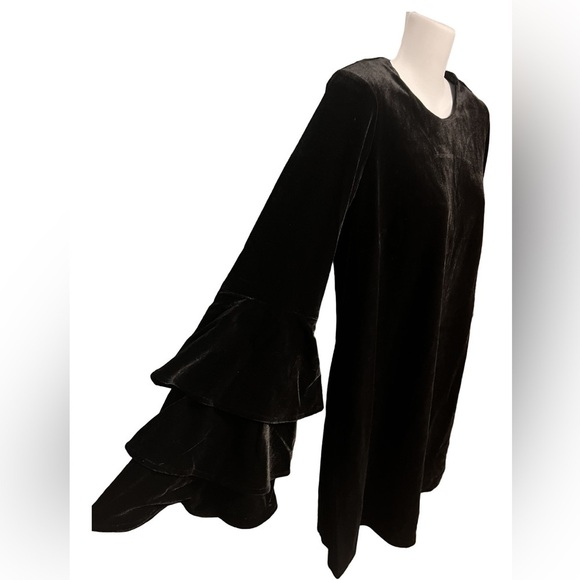 Sugarlips Black Ruffled Bell Sleeve Mini Dress - Picture 3 of 4